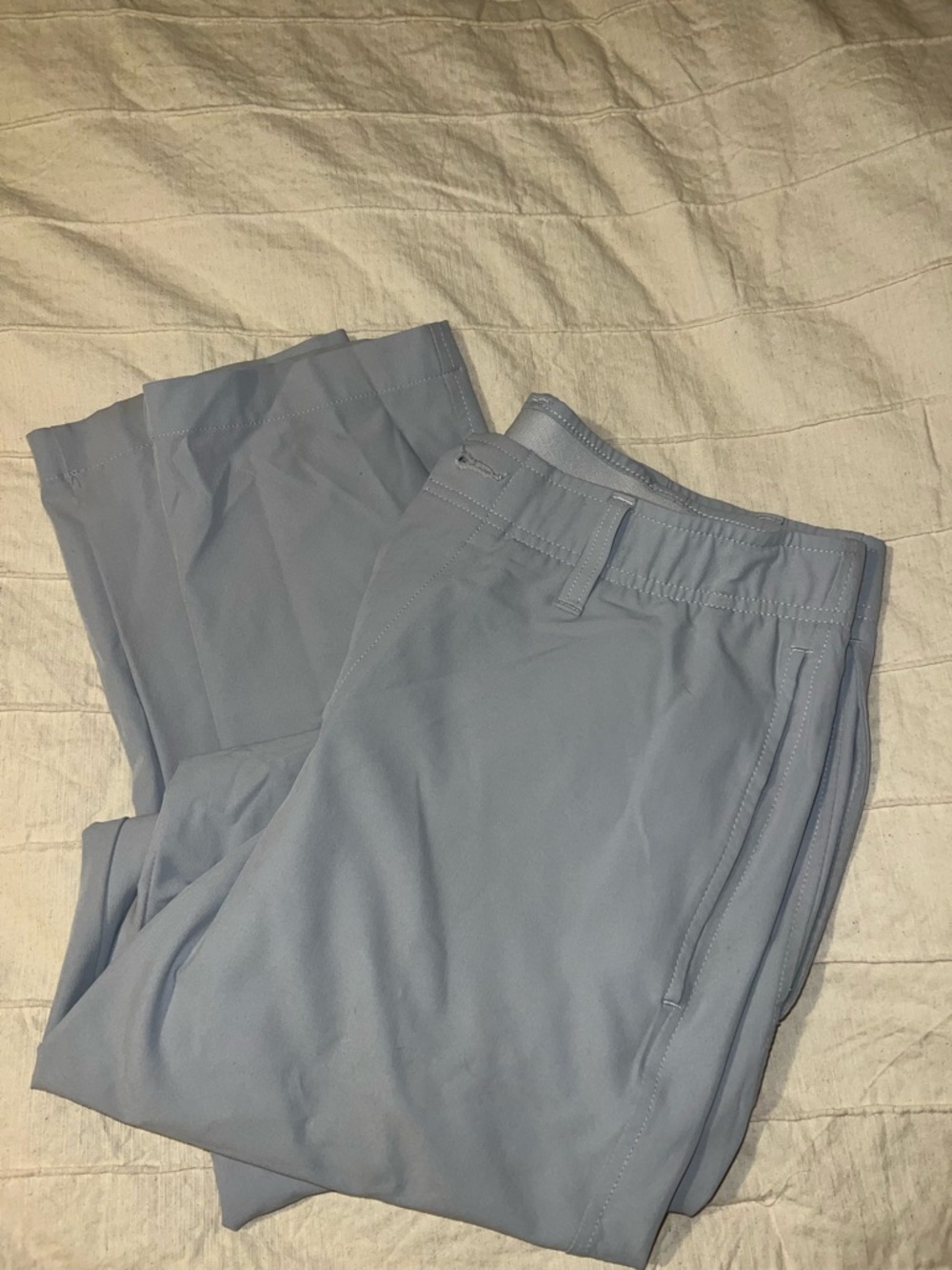 Light Blue Casual Pull-On Pants